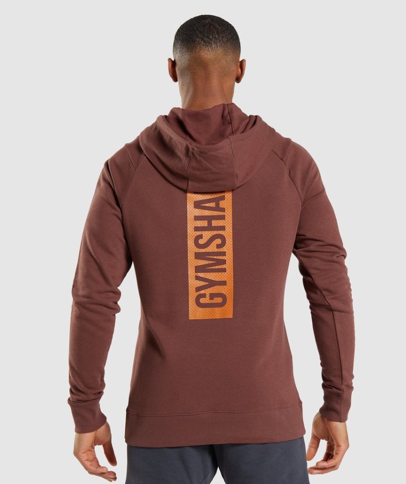 Men\'s Gymshark Bold Hoodie Brown | NZ 0RGYEO